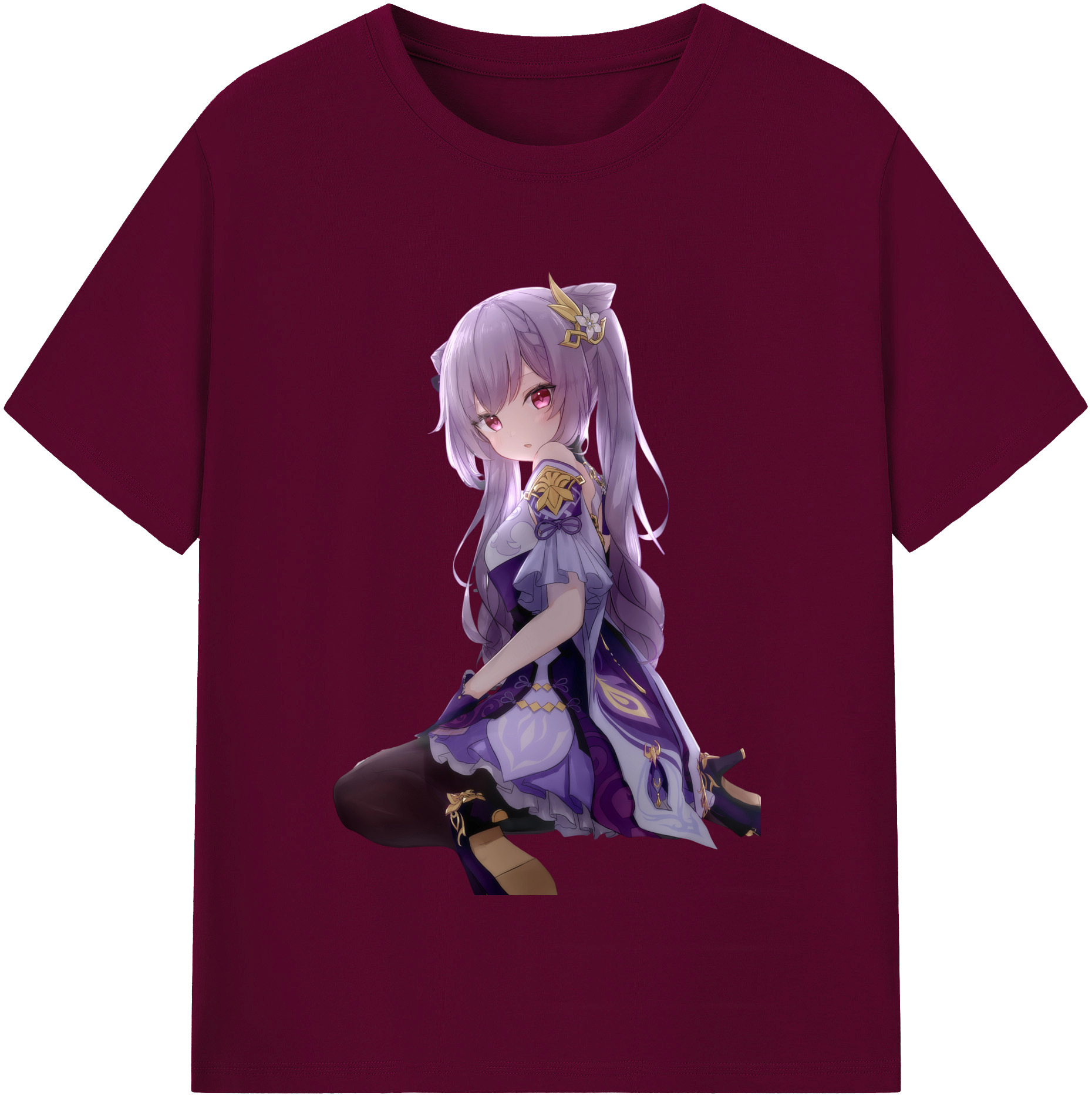 げんし神 刻晴 こくせい genshin Kokusei レディースカジュアルプリントTシャツ（綿100％）